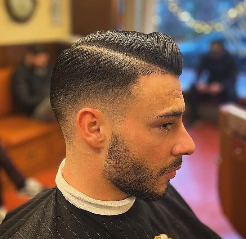 zijscheiding pompadour kapsel voor mannen