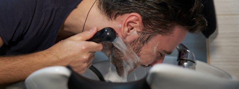 Baard wassen en conditioneren