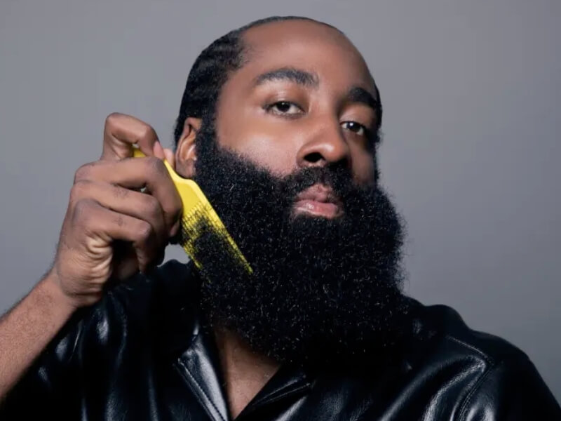 Lange volle baard van James Harden